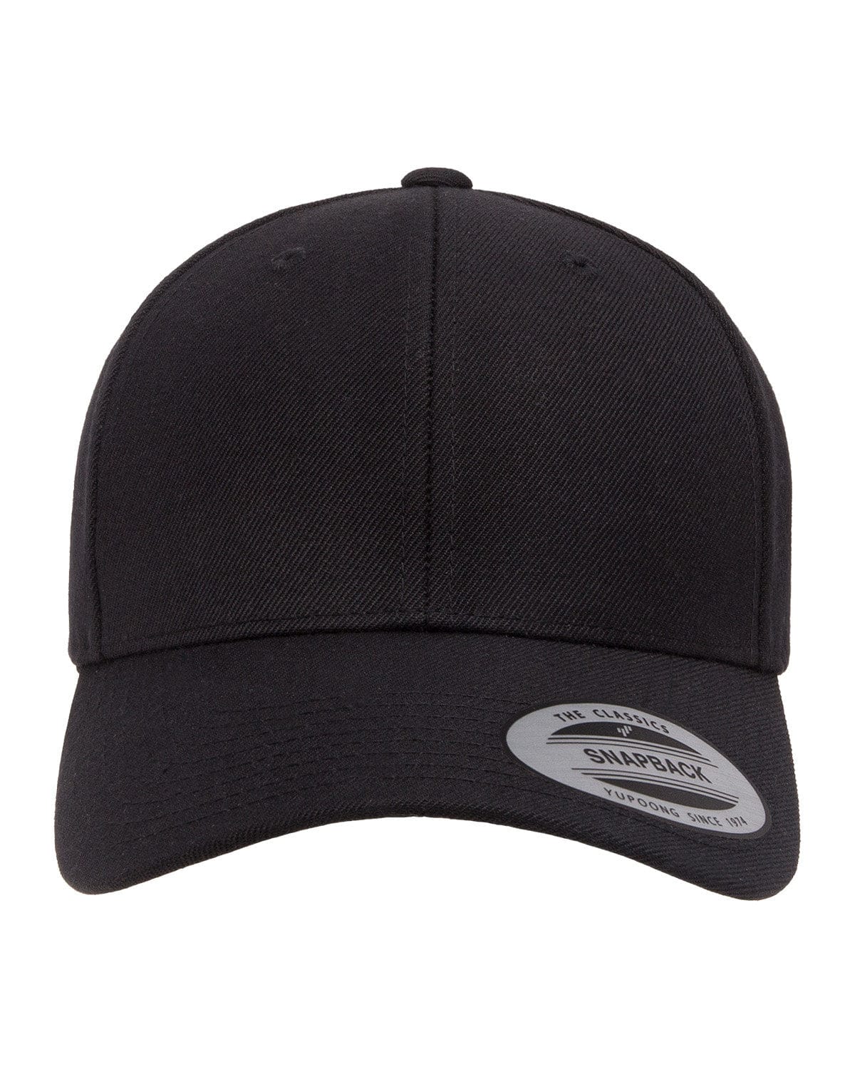 Yupoong Headwear OS / Black Yupoong 6789M: Premium Curved Visor Snapback