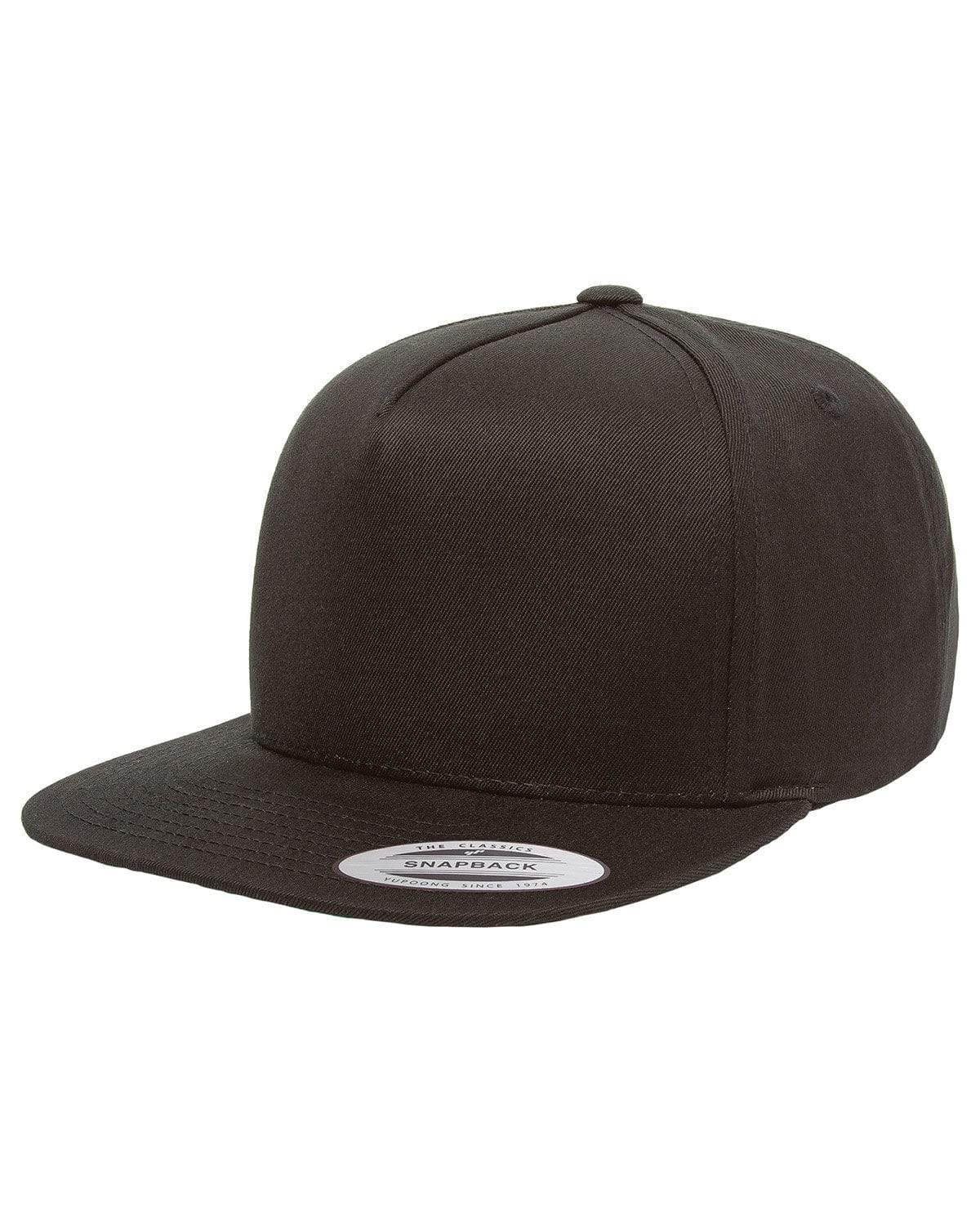 Yupoong Headwear OS / Black Yupoong Y6007: Adult 5-Panel Cotton Twill Snapback Cap