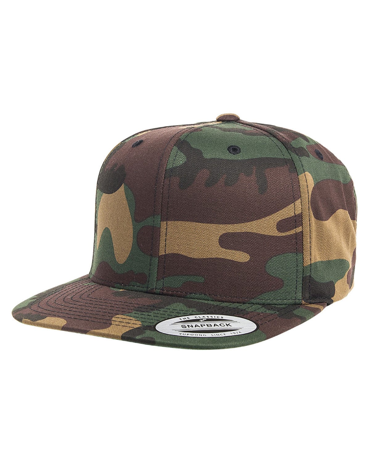 Yupoong Headwear OS / Camo Yupoong 6089: Adult 6-Panel Structured Flat Visor Classic Snapback