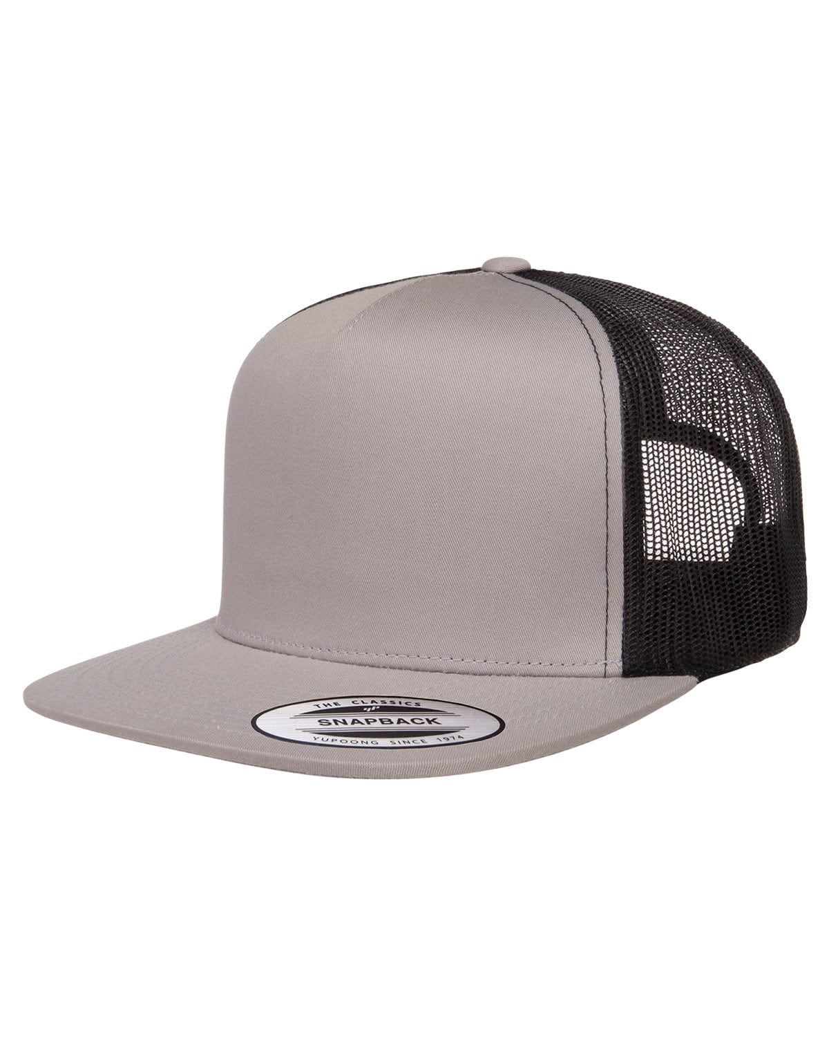 Yupoong Headwear OS / Charcoal/ Black Yupoong 6006: Adult 5-Panel Classic Trucker Cap