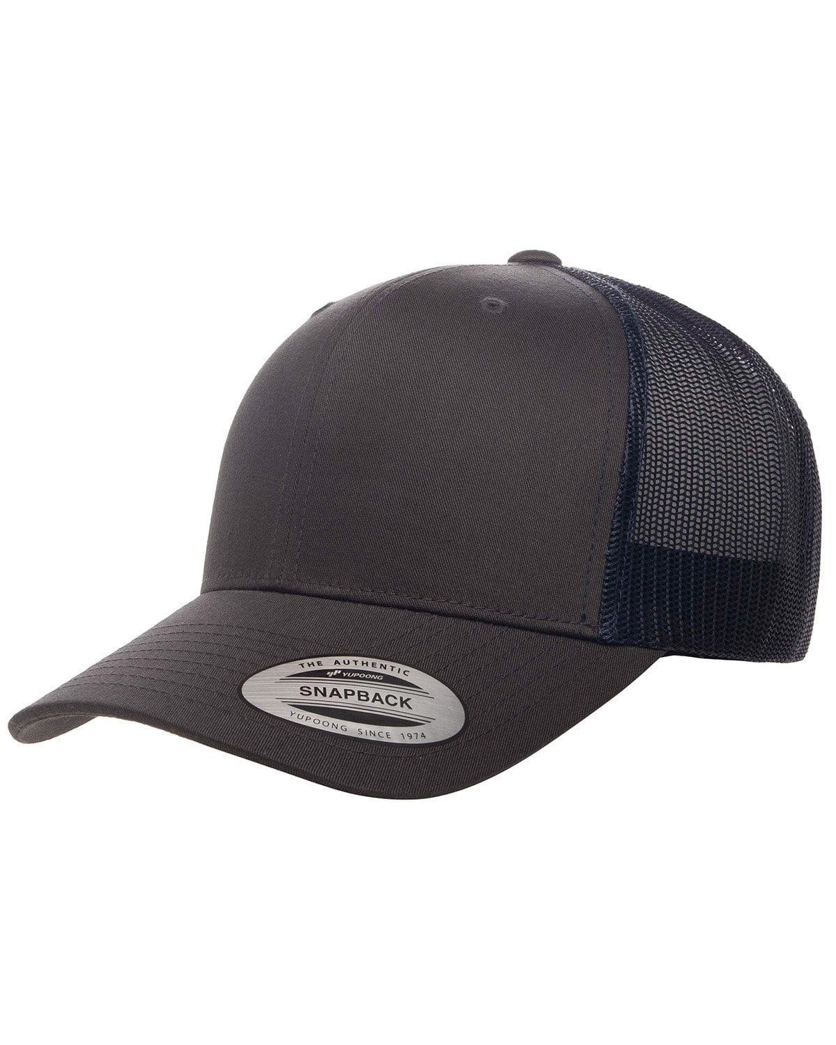 Yupoong Headwear OS / Charcoal/ Navy Yupoong 6606: Adult Retro Trucker Cap