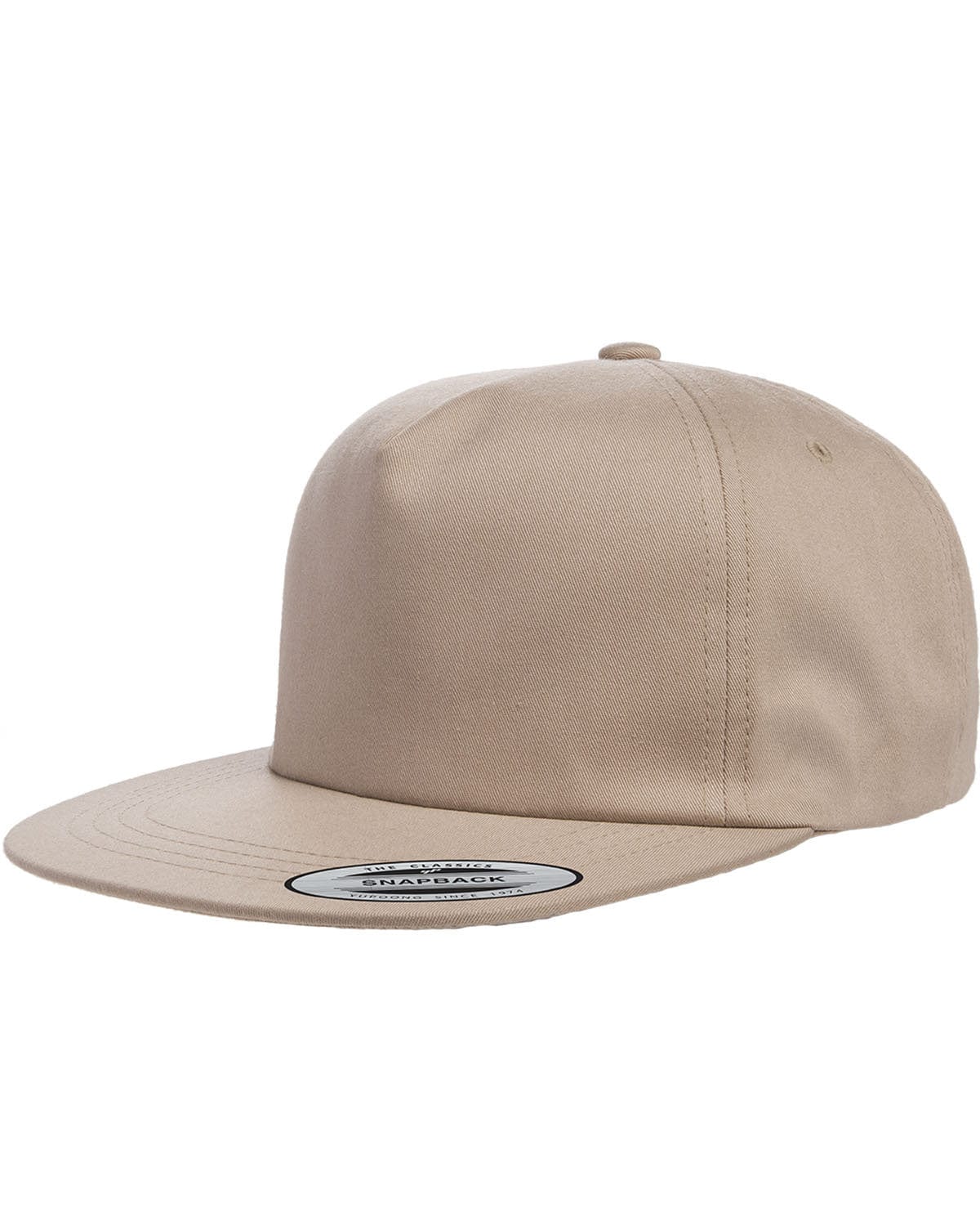 Yupoong Headwear OS / Khaki Yupoong Y6502: Adult Unstructured 5-Panel Snapback Cap