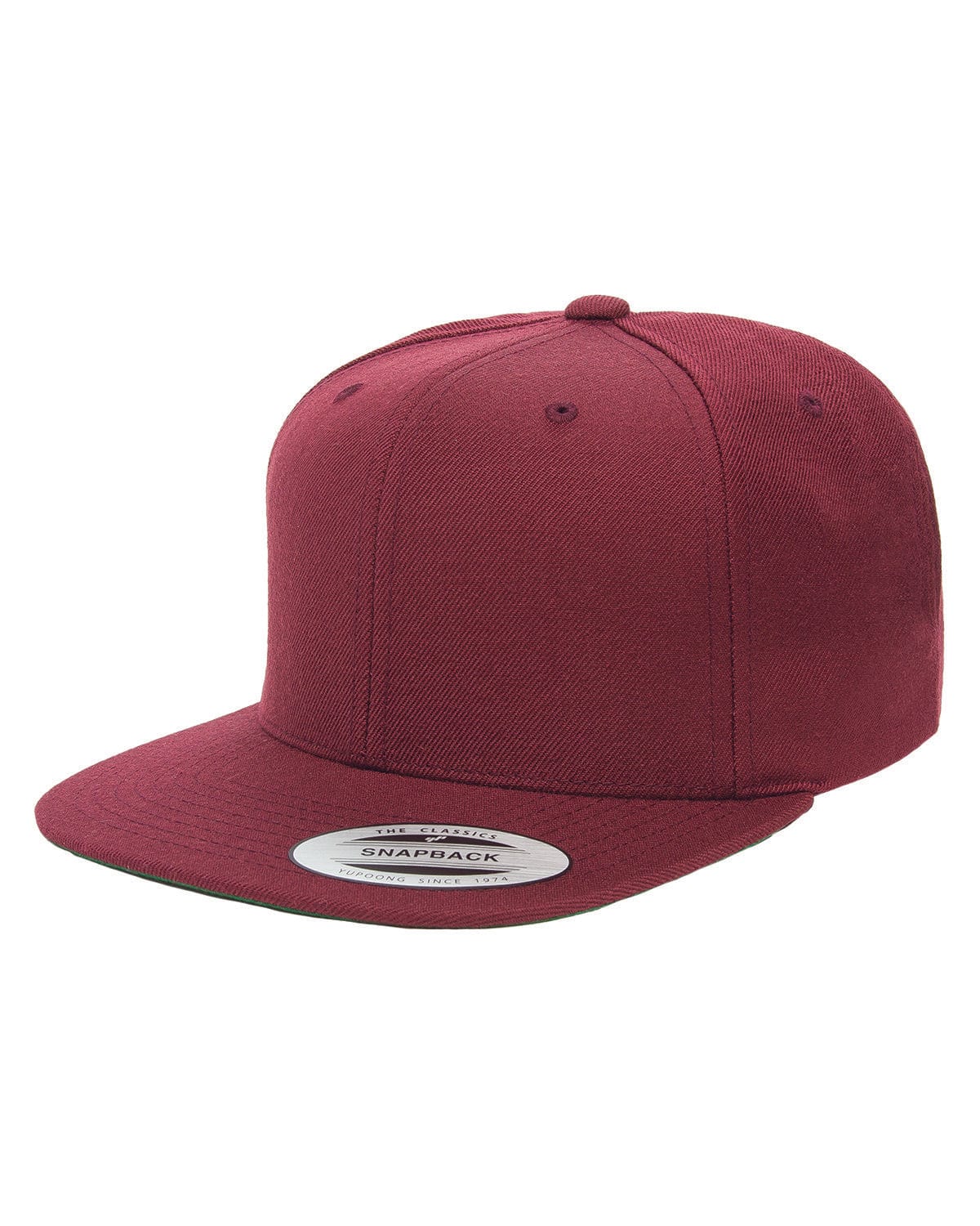 Yupoong Headwear OS / Maroon Yupoong 6089: Adult 6-Panel Structured Flat Visor Classic Snapback