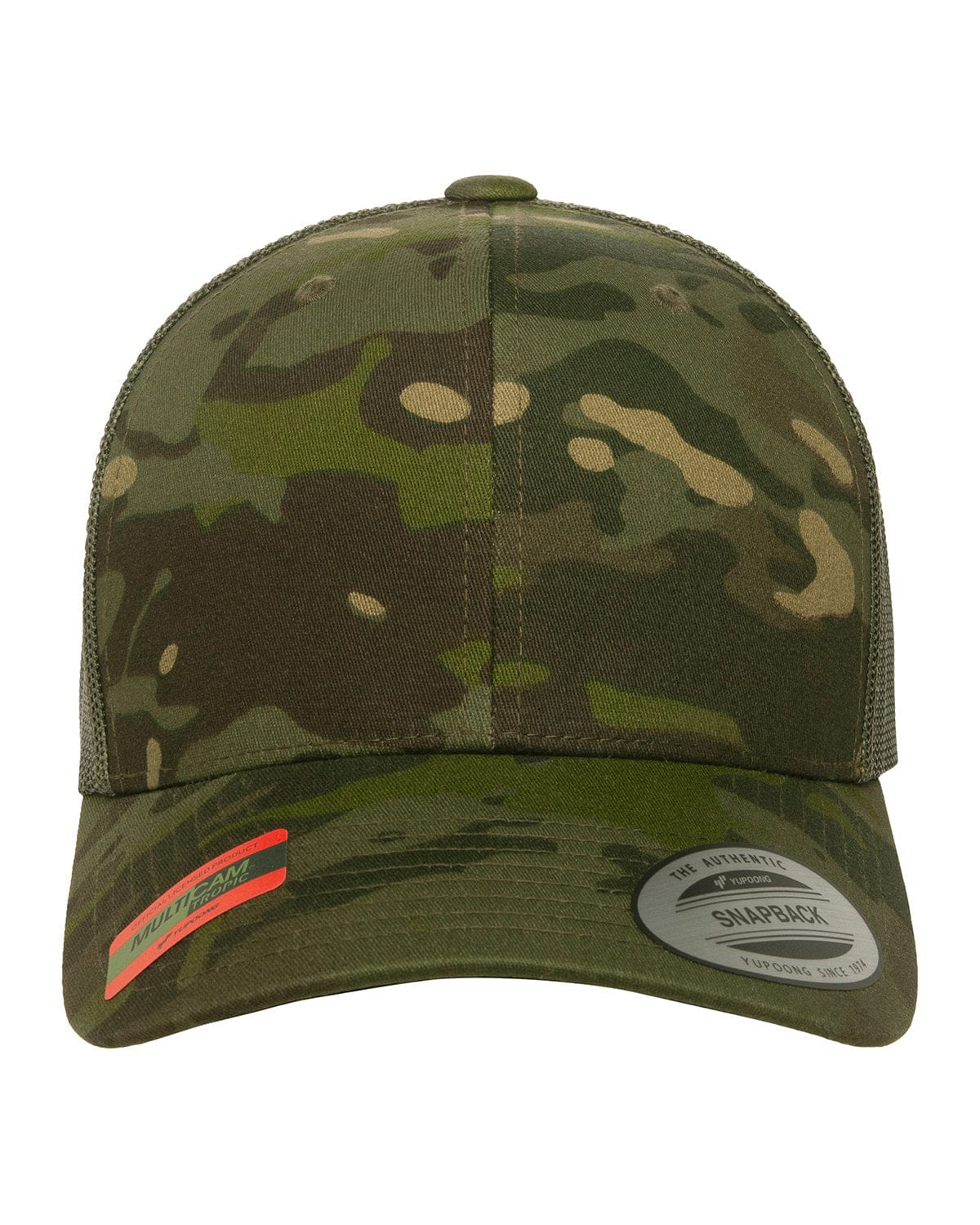 Yupoong Headwear OS / Multicam Tropic Yupoong 6606MC: YP Classics Retro Trucker Multicam Snapback