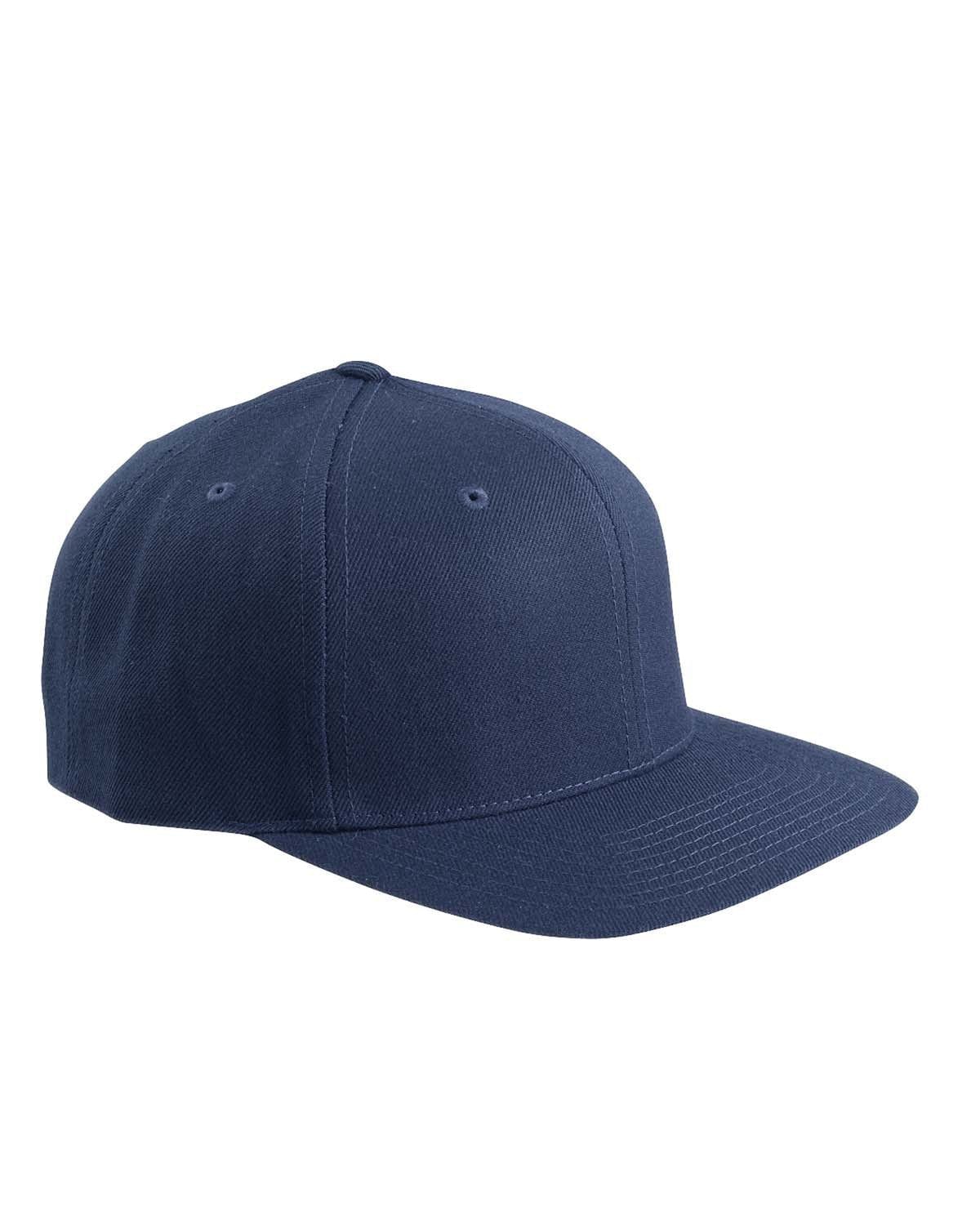 Yupoong Headwear OS / Navy Yupoong 6089: Adult 6-Panel Structured Flat Visor Classic Snapback