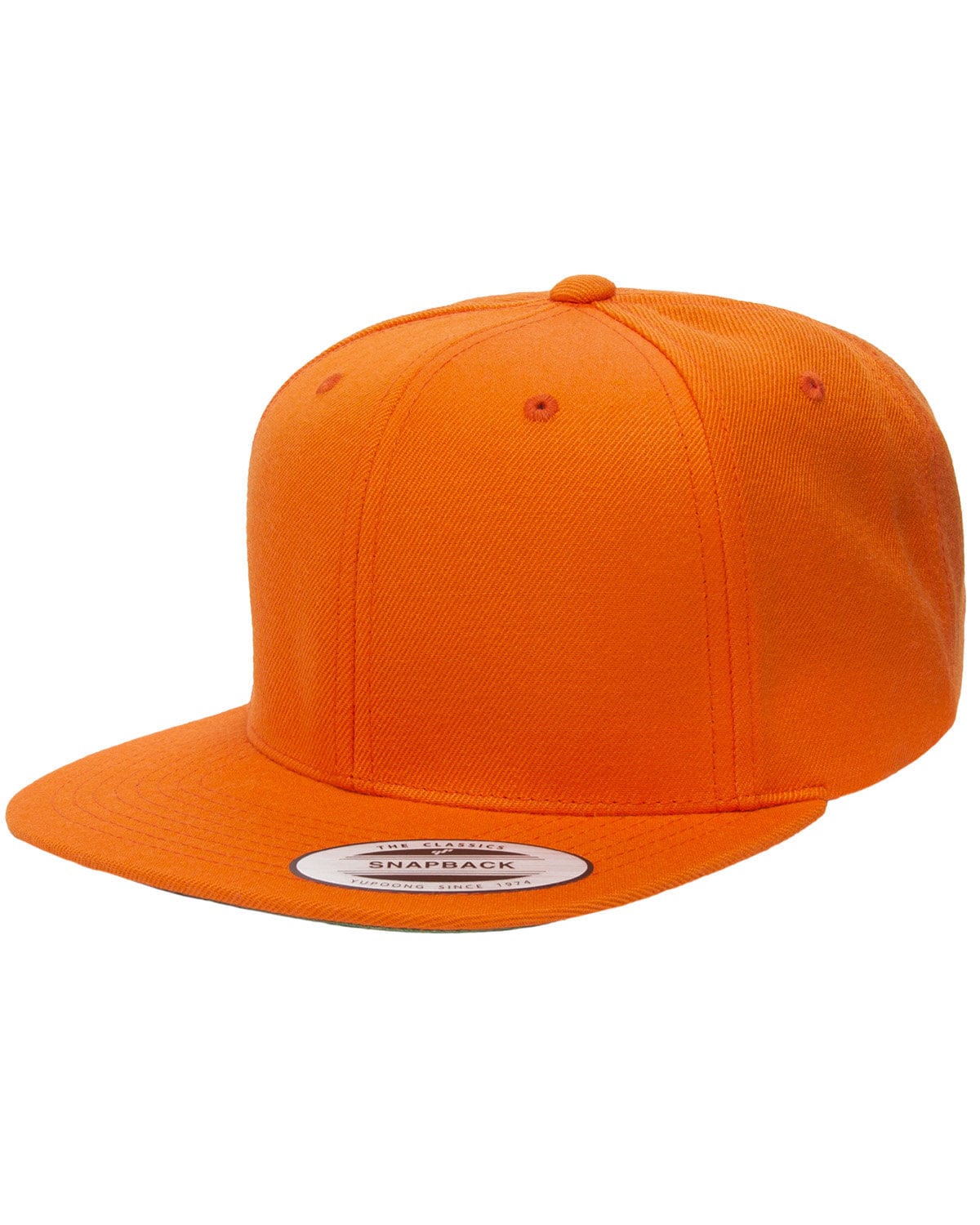 Yupoong Headwear OS / Orange Yupoong 6089: Adult 6-Panel Structured Flat Visor Classic Snapback