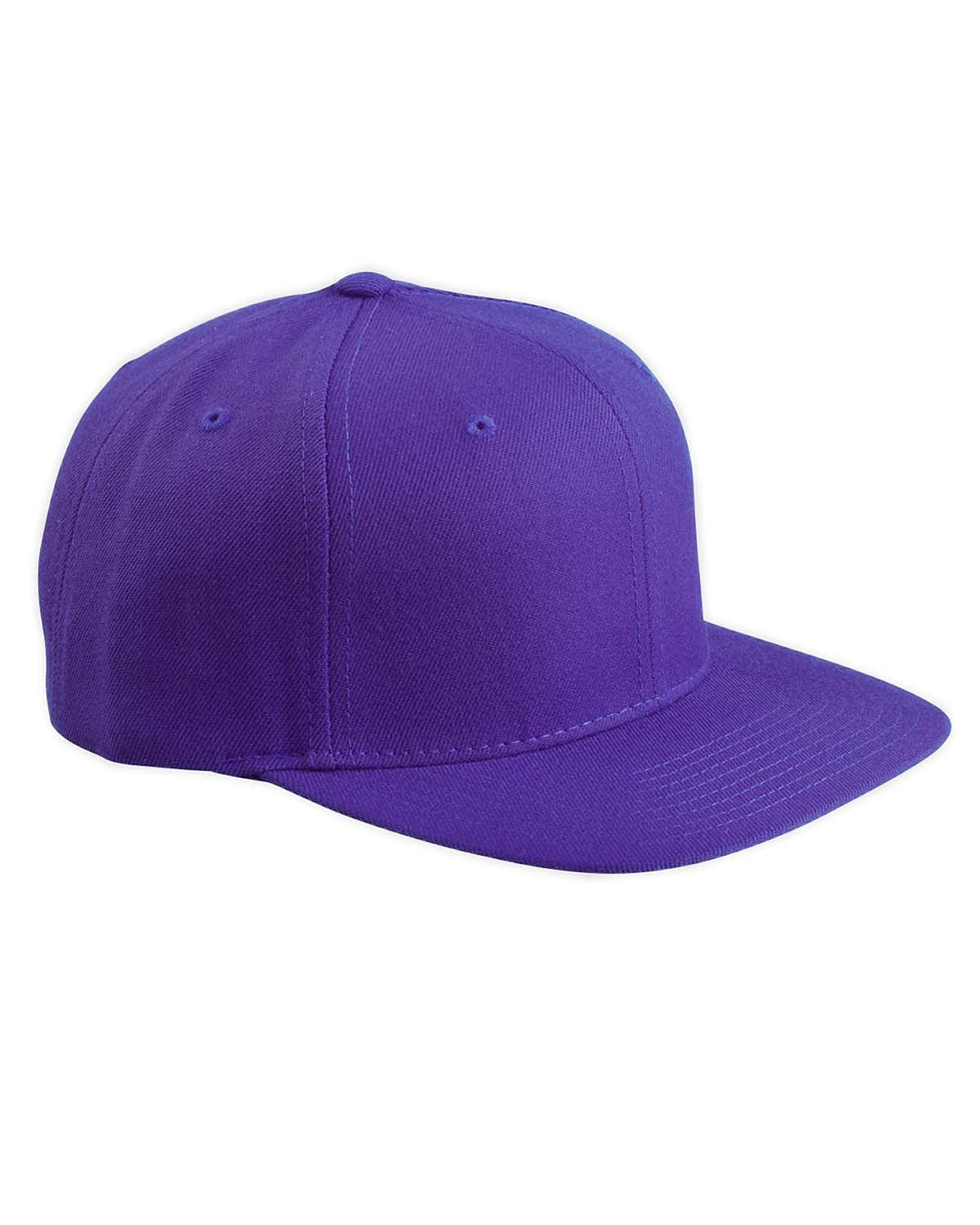 Yupoong Headwear OS / Purple Yupoong 6089: Adult 6-Panel Structured Flat Visor Classic Snapback