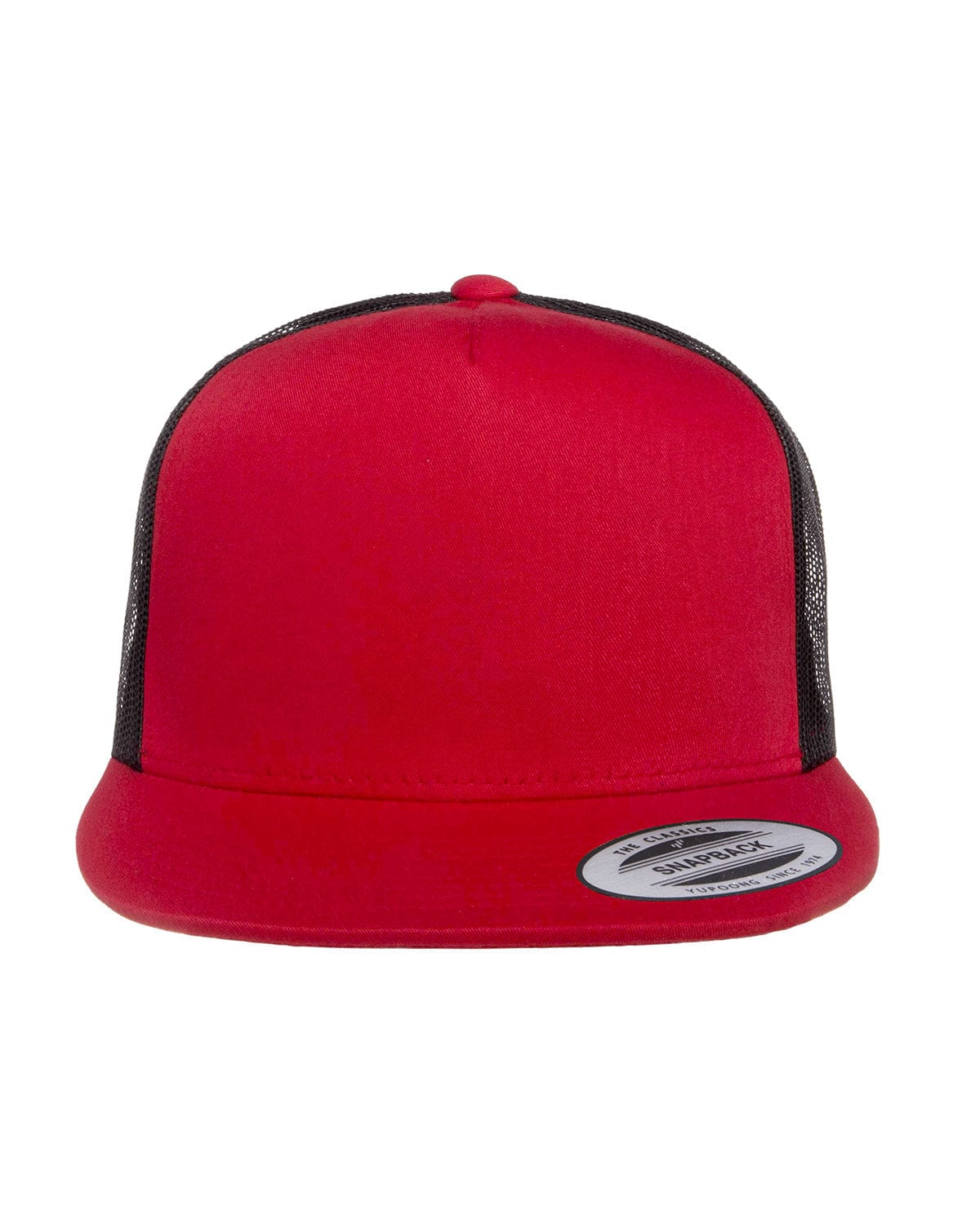 Yupoong Headwear OS / Red/ Black Yupoong 6006 Adult 5-Panel Classic Trucker Cap