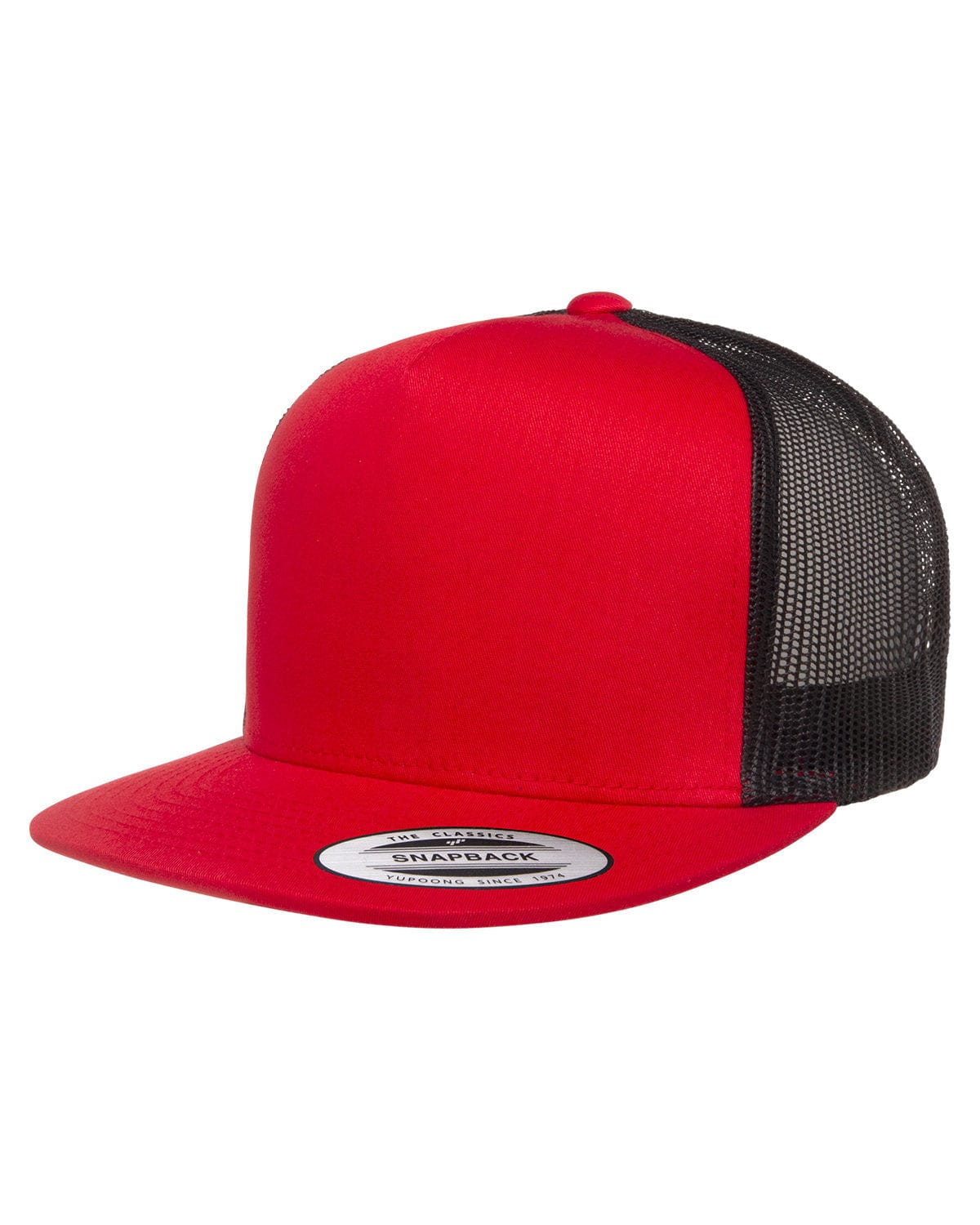 Yupoong Headwear OS / Red/ Black Yupoong 6006: Adult 5-Panel Classic Trucker Cap