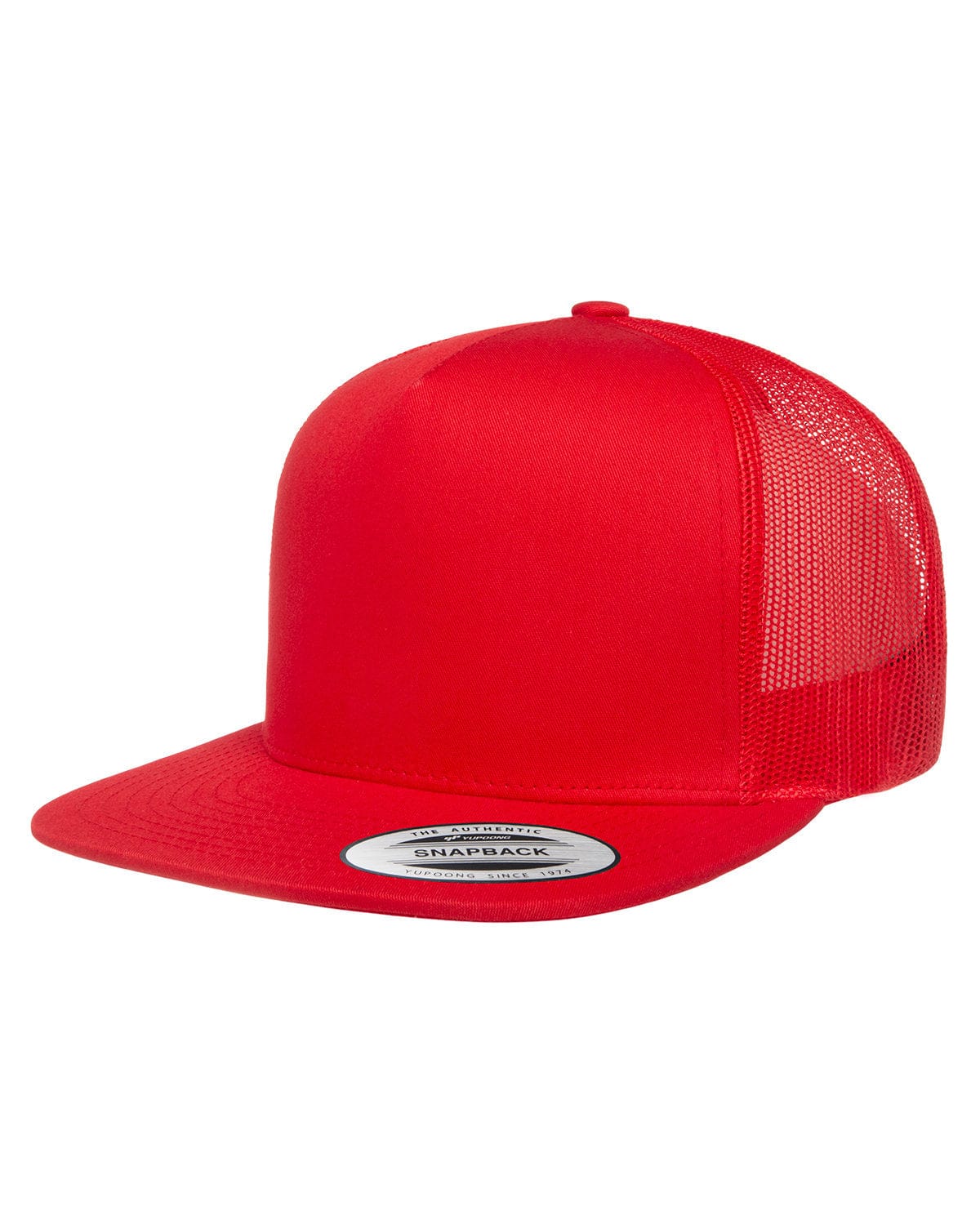 Yupoong Headwear OS / Red Yupoong 6006: Adult 5-Panel Classic Trucker Cap
