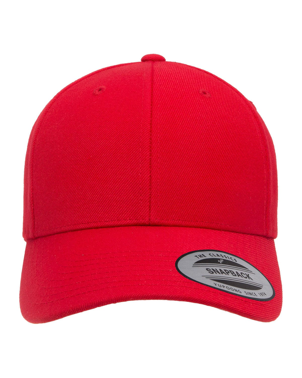 Yupoong Headwear OS / Red Yupoong 6789M: Premium Curved Visor Snapback