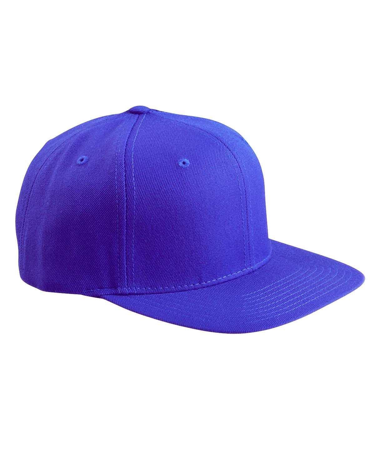 Yupoong Headwear OS / Royal Yupoong 6089: Adult 6-Panel Structured Flat Visor Classic Snapback