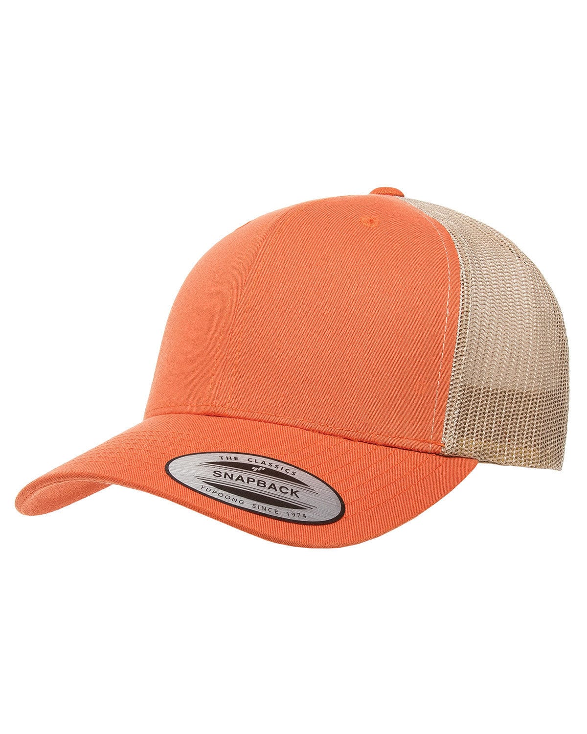 Yupoong Headwear OS / Rust Orange/Khaki Yupoong 6606: Adult Retro Trucker Cap