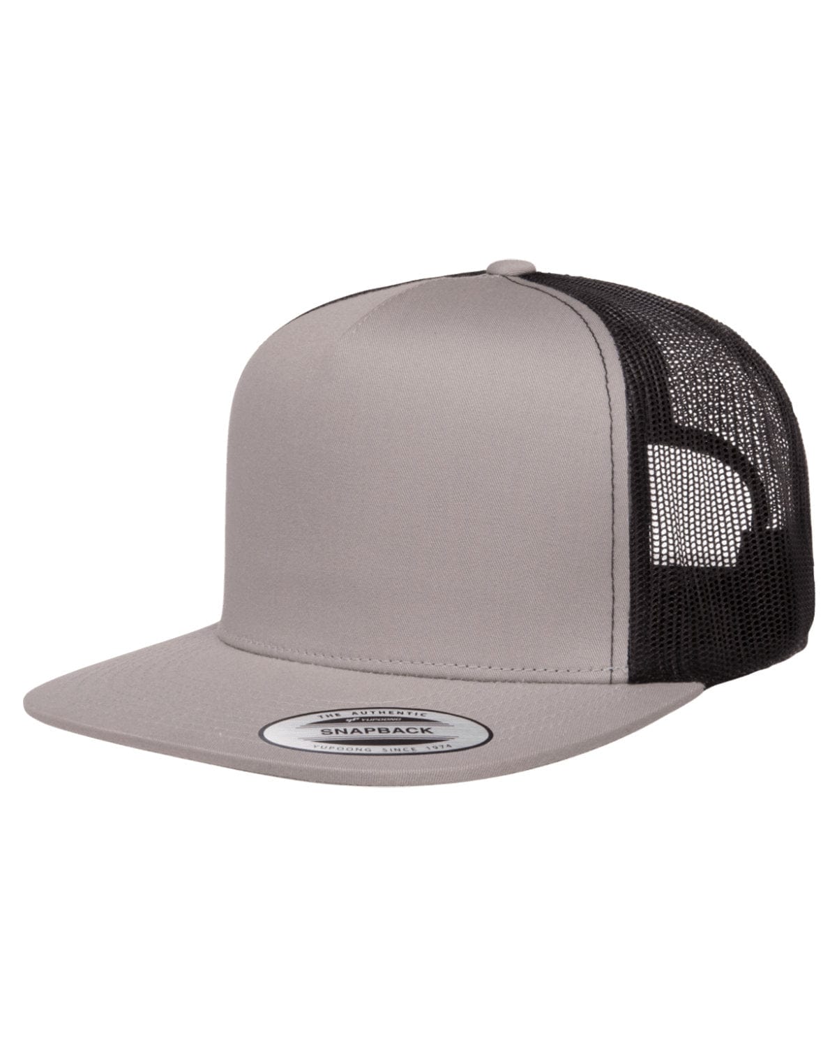 Yupoong Headwear OS / Silver/ Black Yupoong 6006: Adult 5-Panel Classic Trucker Cap