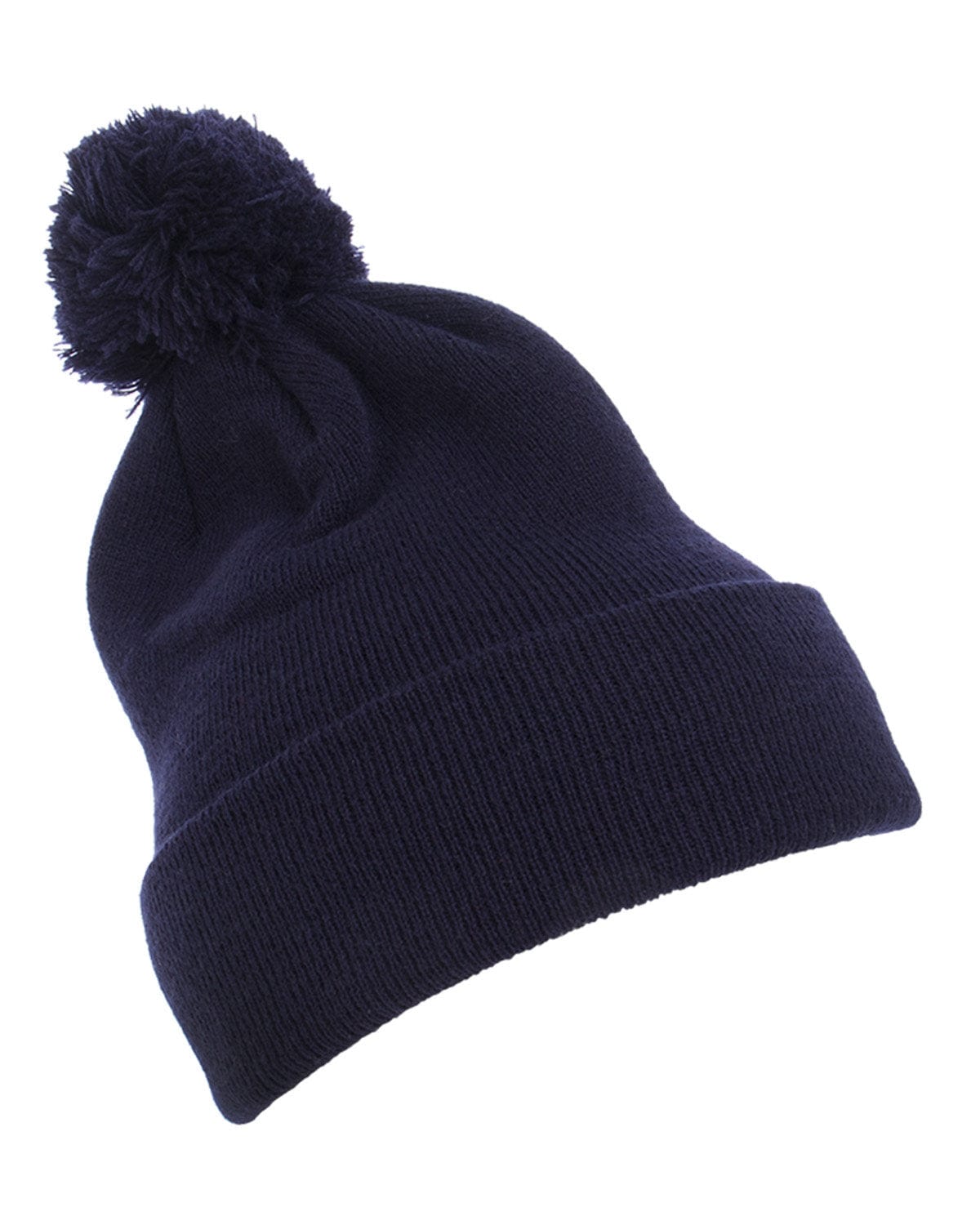 Yupoong Headwear Yupoong 1501P: Cuffed Knit Beanie with Pom Pom Hat
